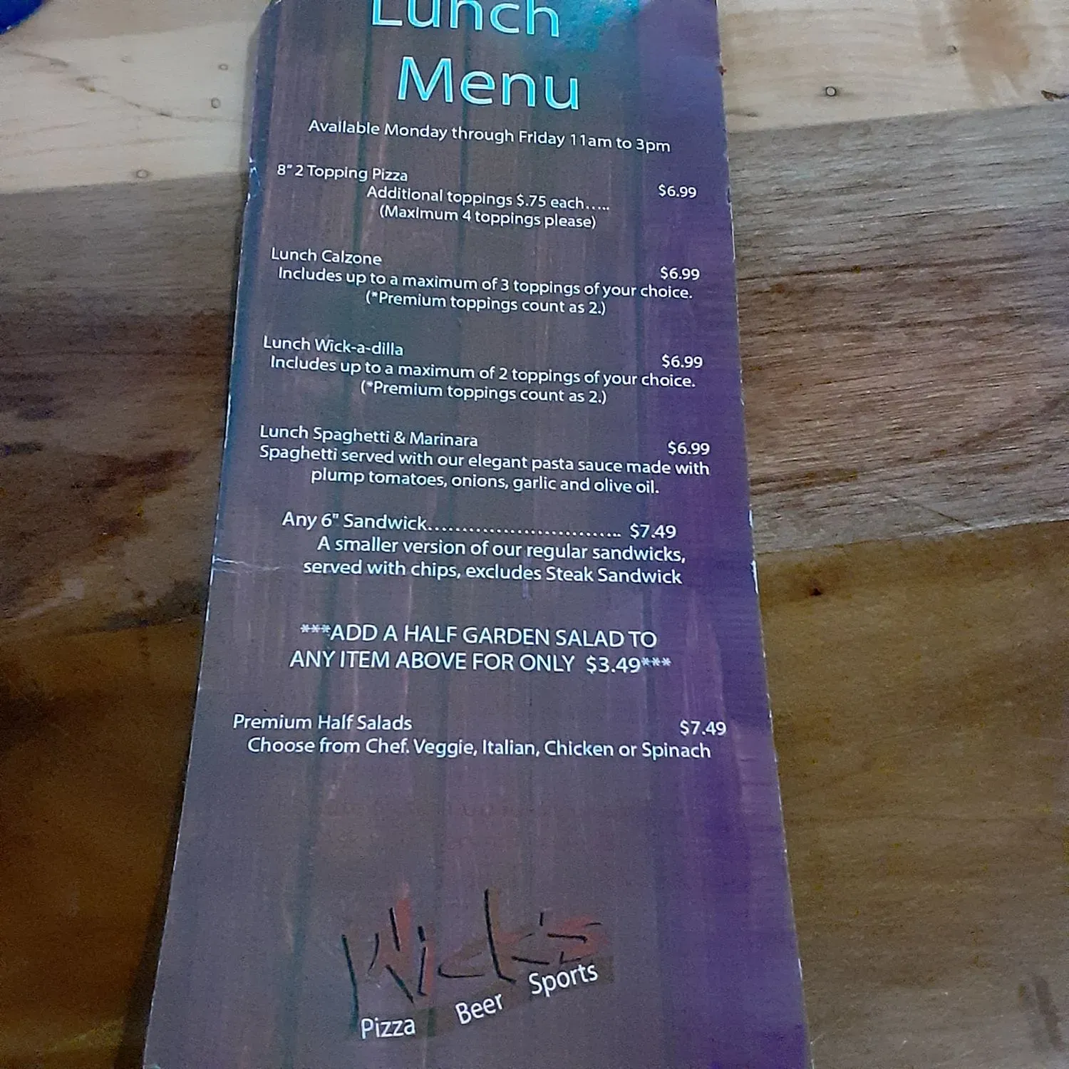 Menu 1