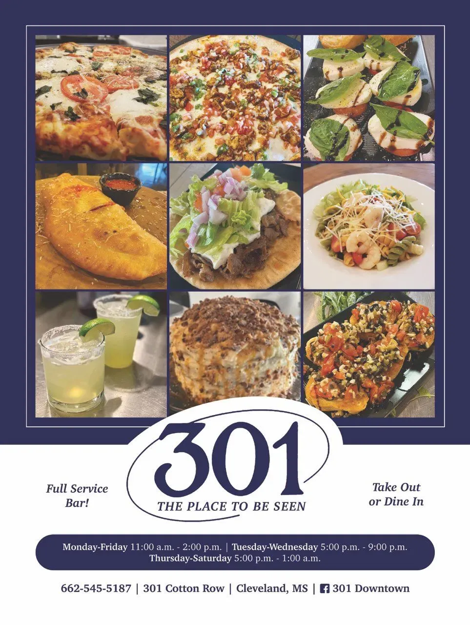 301 Downtown Menu - Updated October 2025
