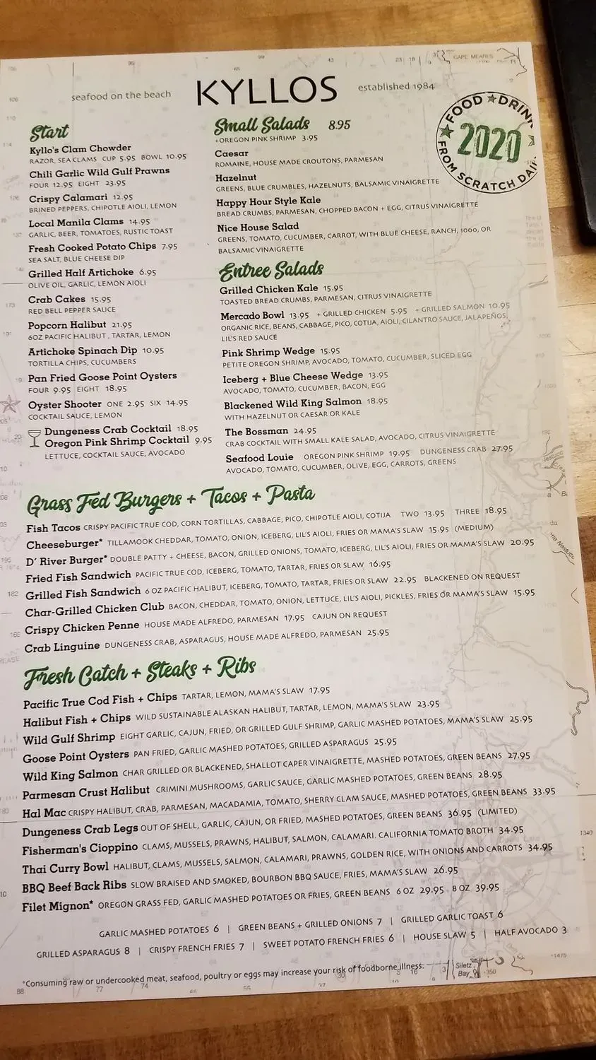 Kyllo’s Seafood & Grill Menu - Updated October 2025