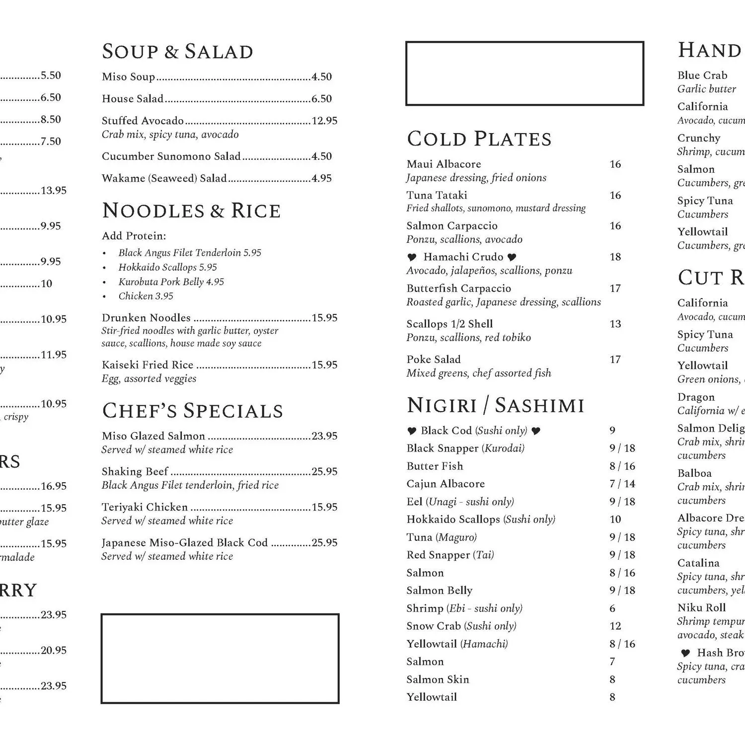 Menu 1