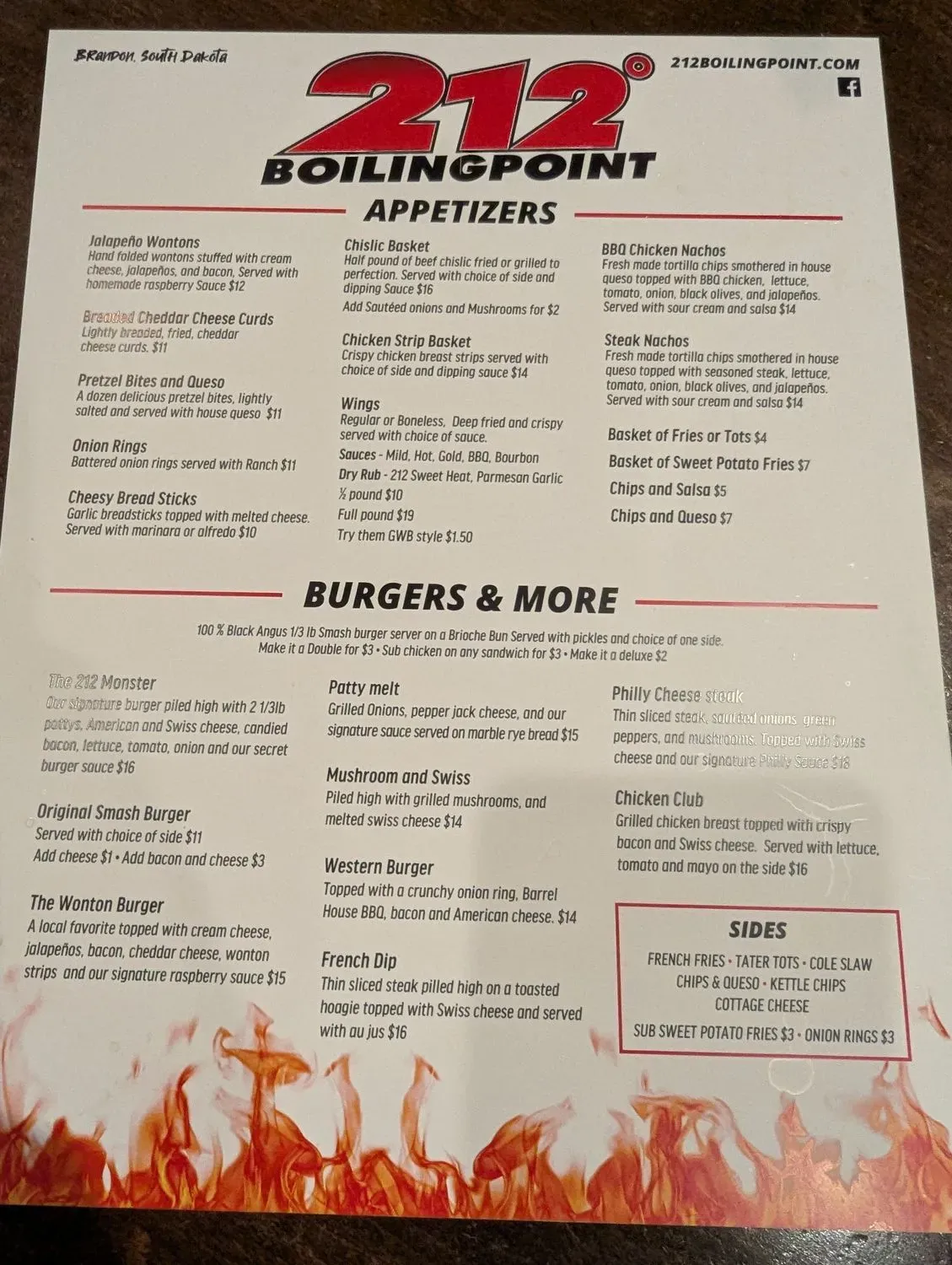 212 The Boiling Point Menu - Updated October 2025