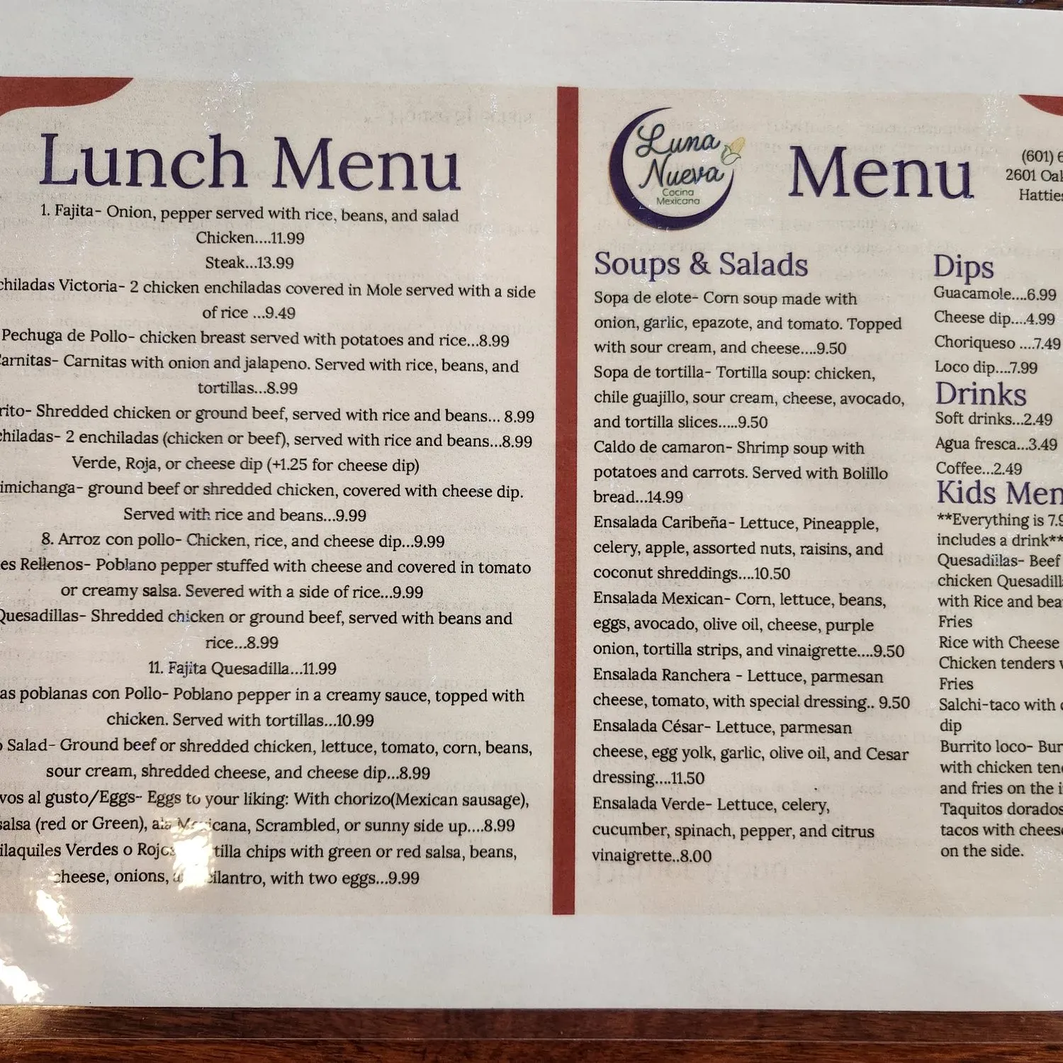 Menu 1