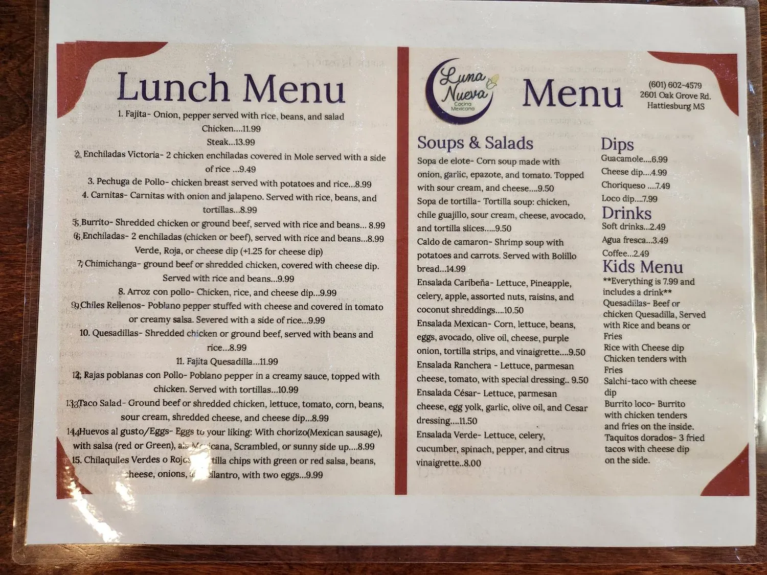 Menu 1