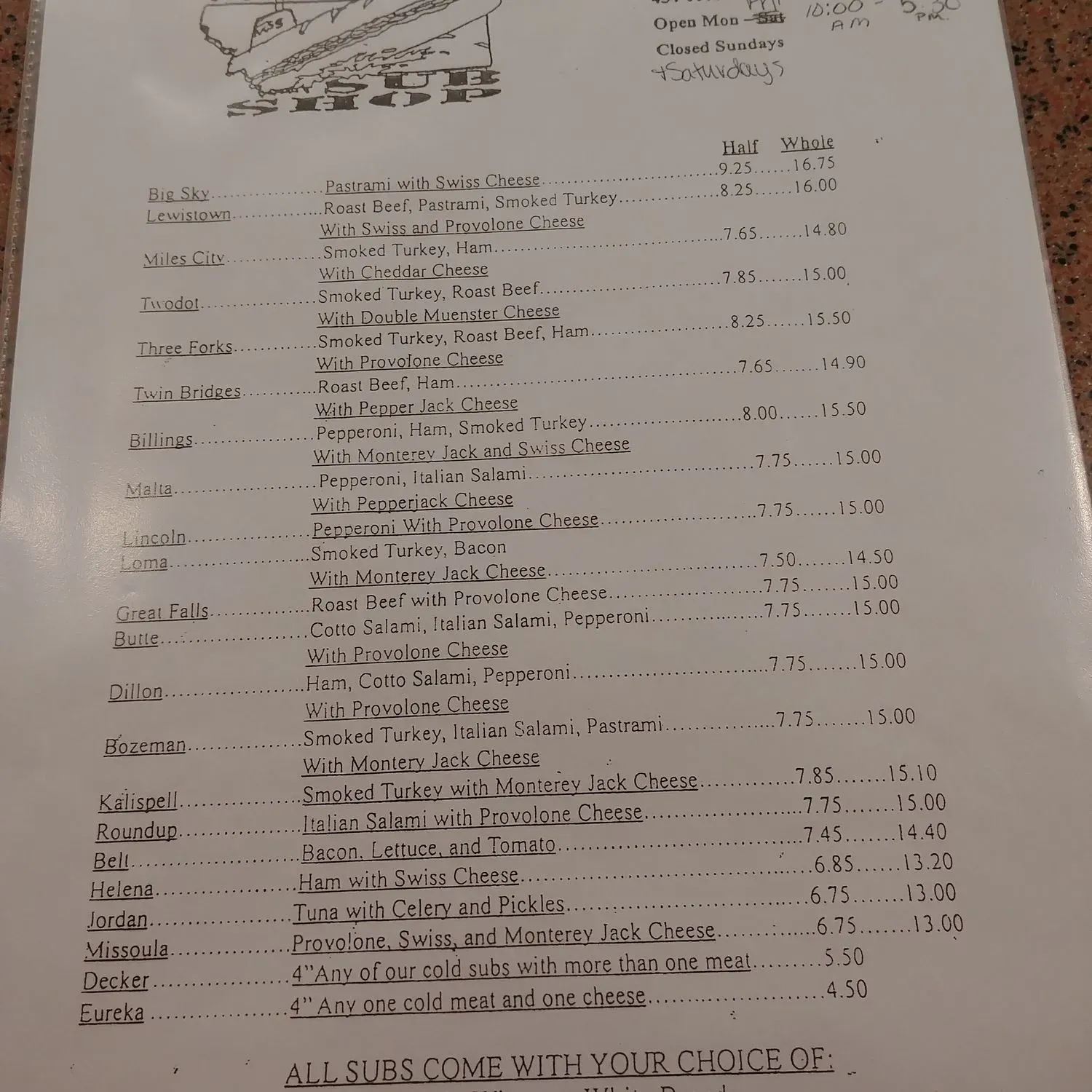 Menu 2