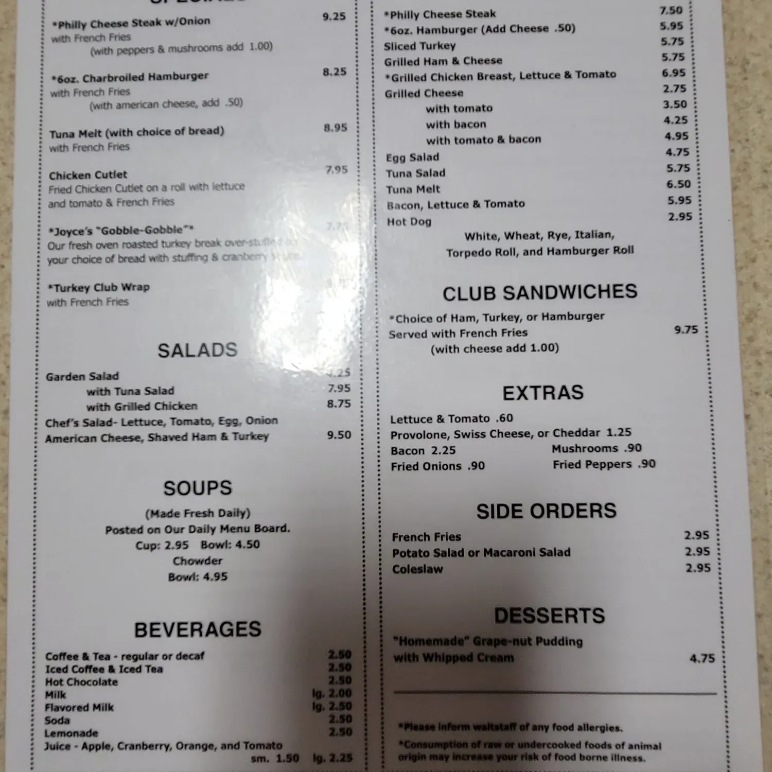 Menu 1