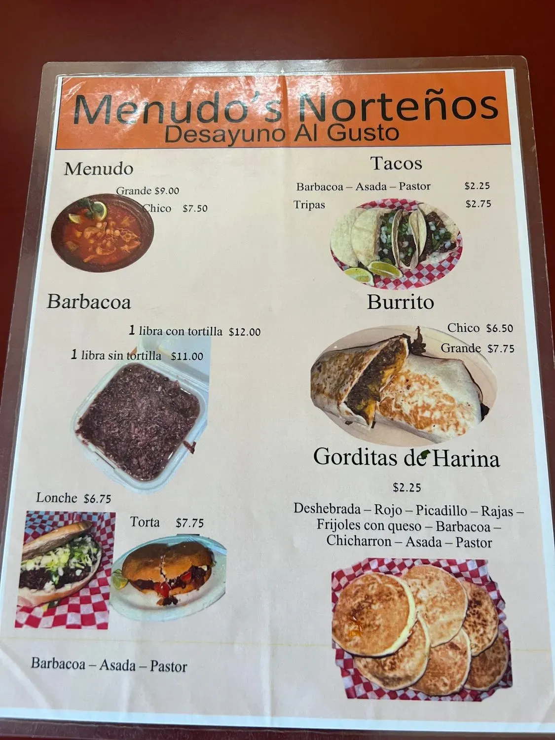 Menu 1