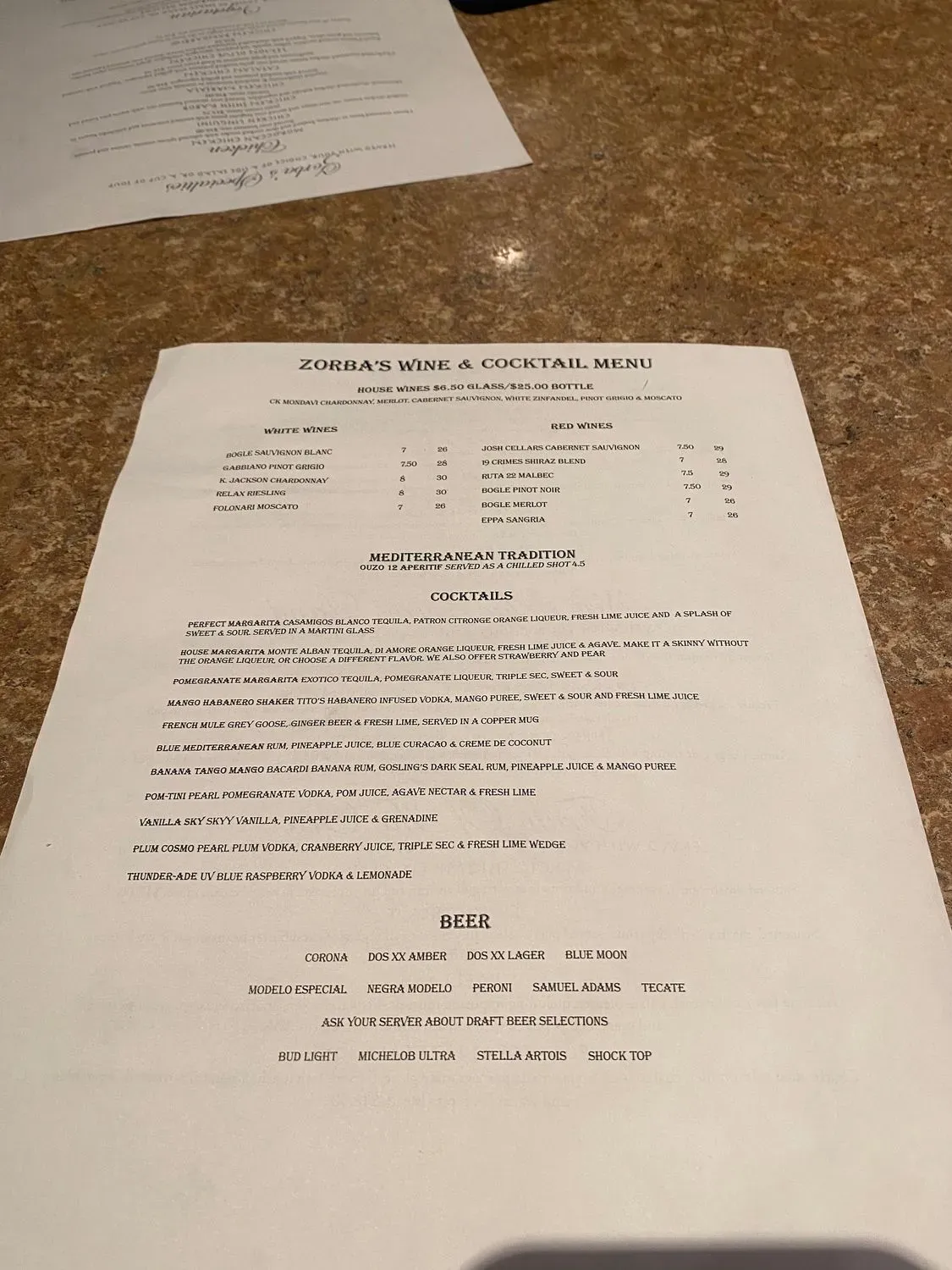 Menu 6