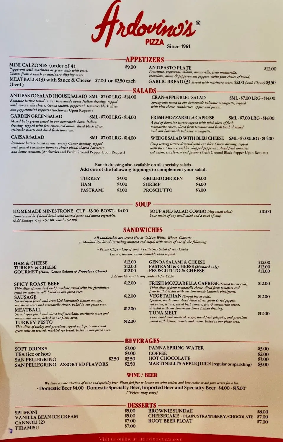 Menu 1