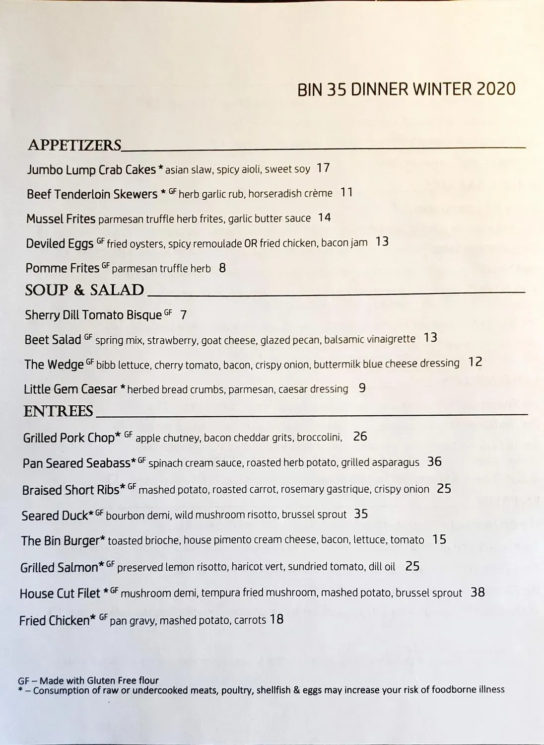 Menu 1