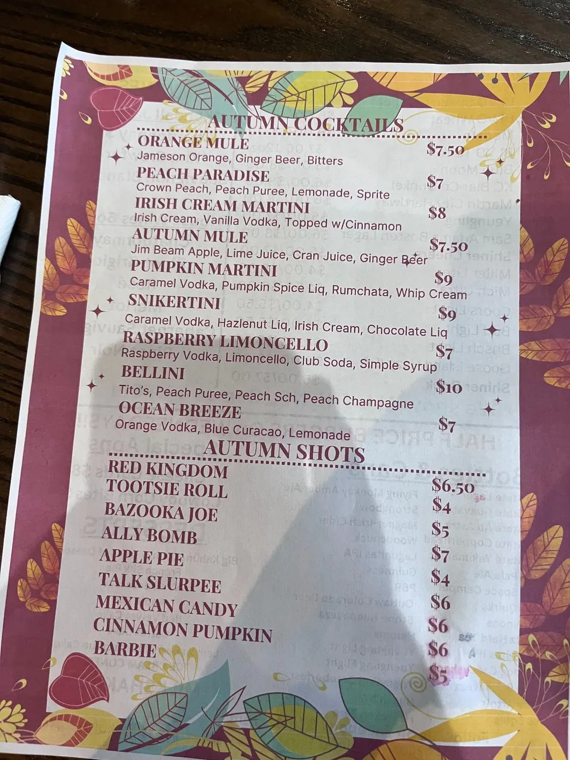 Menu 1