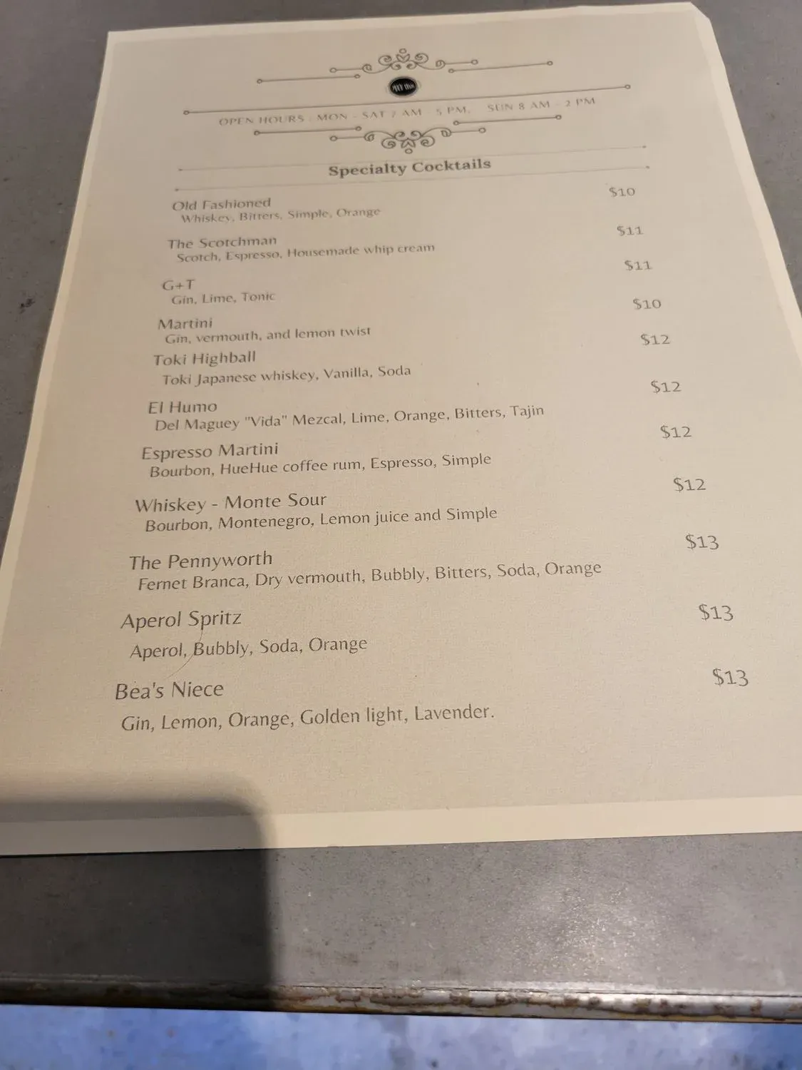 Menu 5