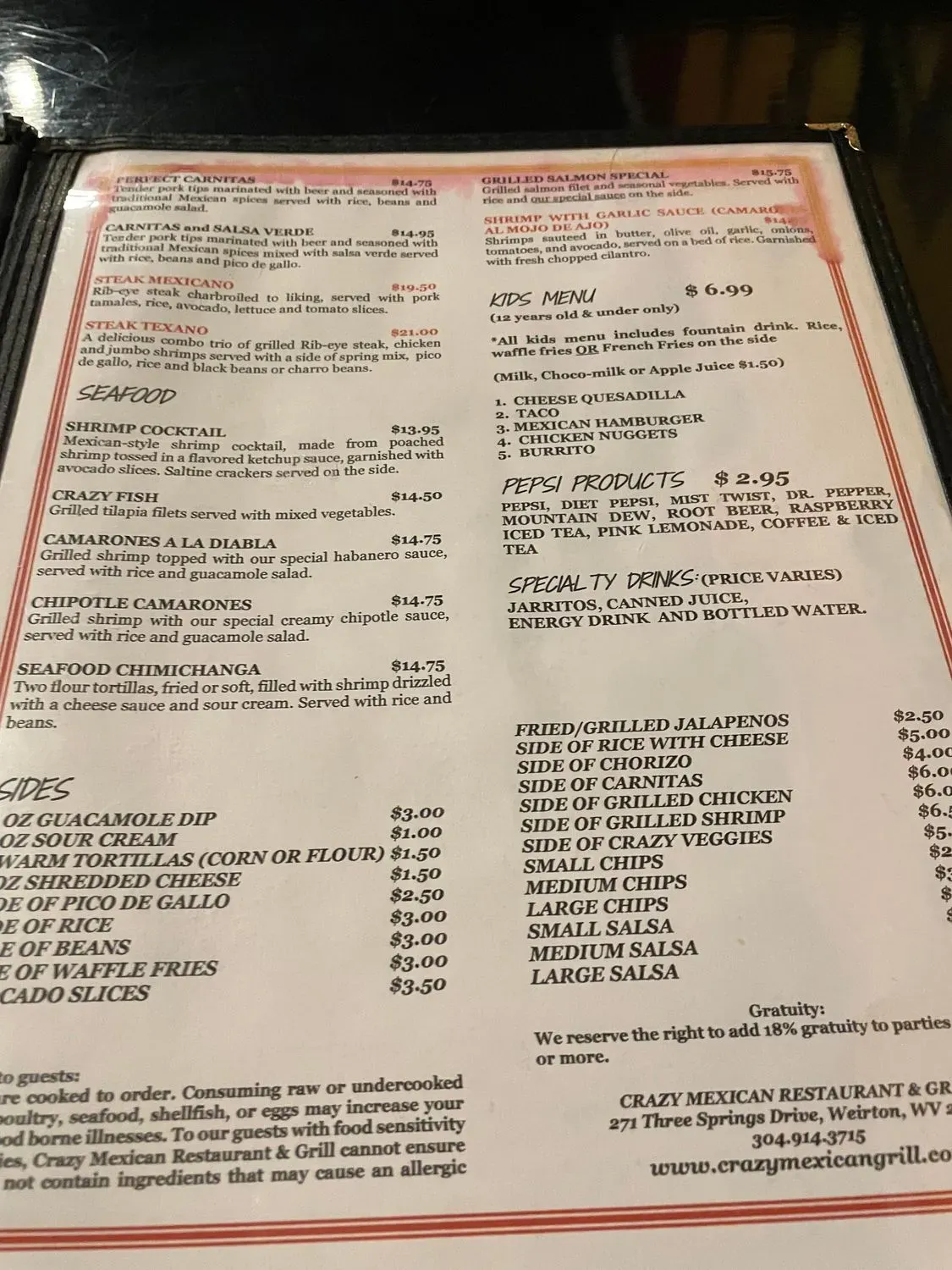 Menu 1