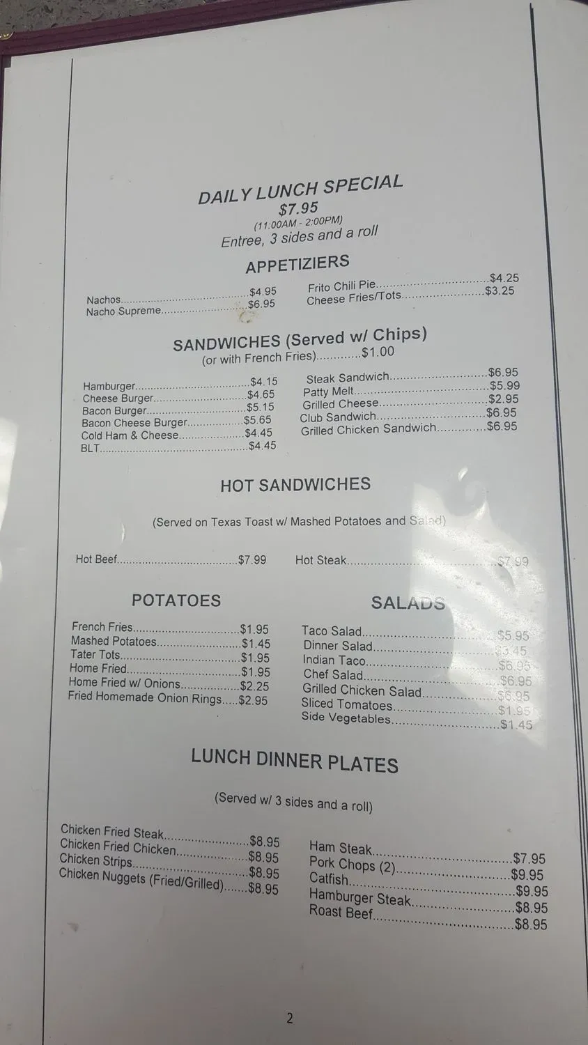 Menu 5