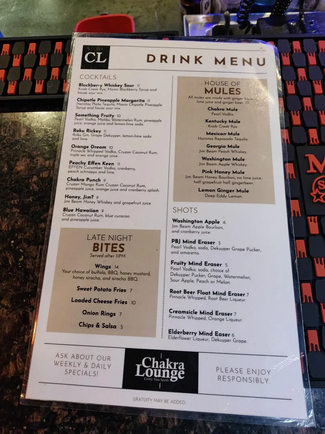 Menu 5