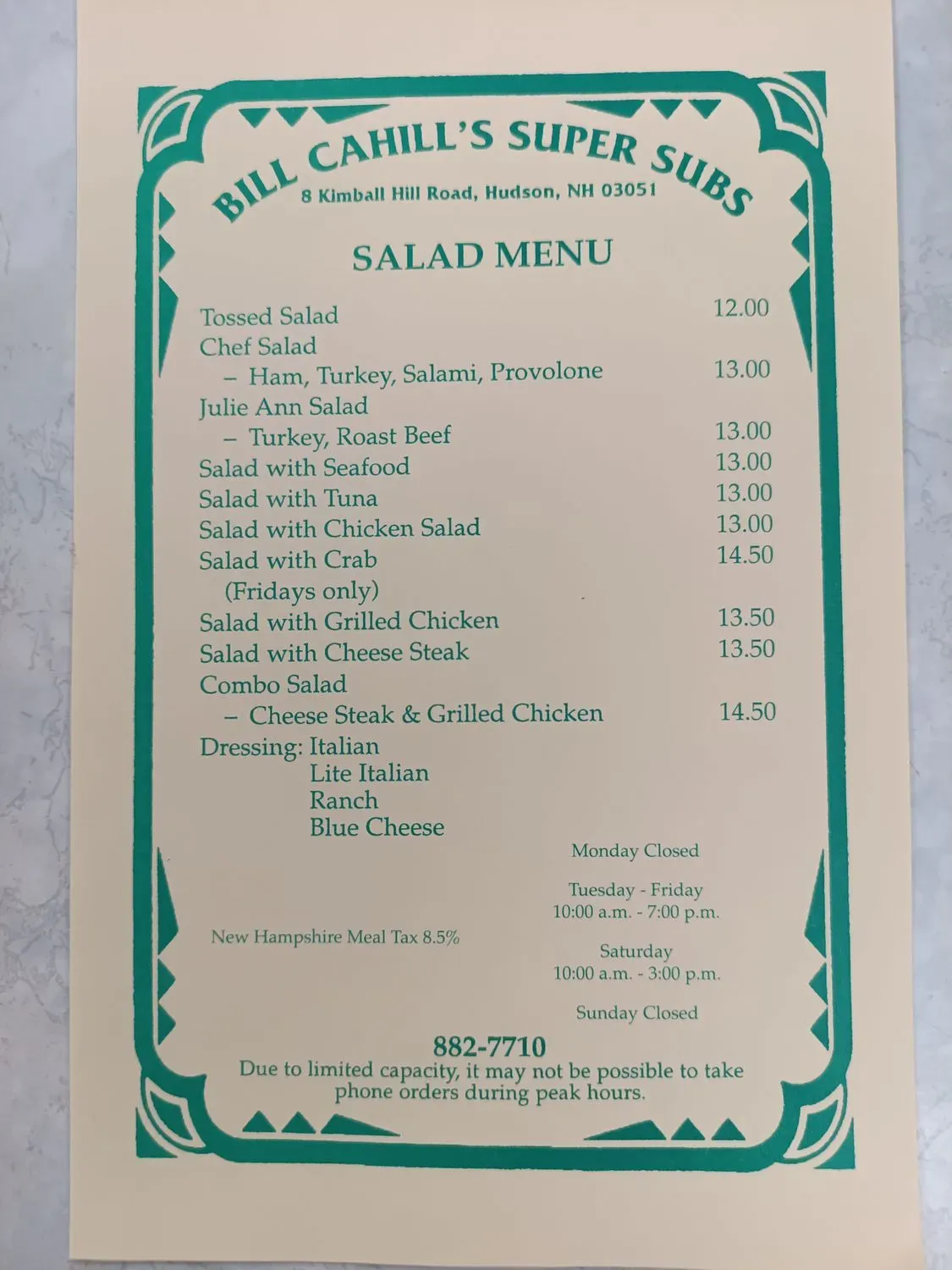 Menu 2