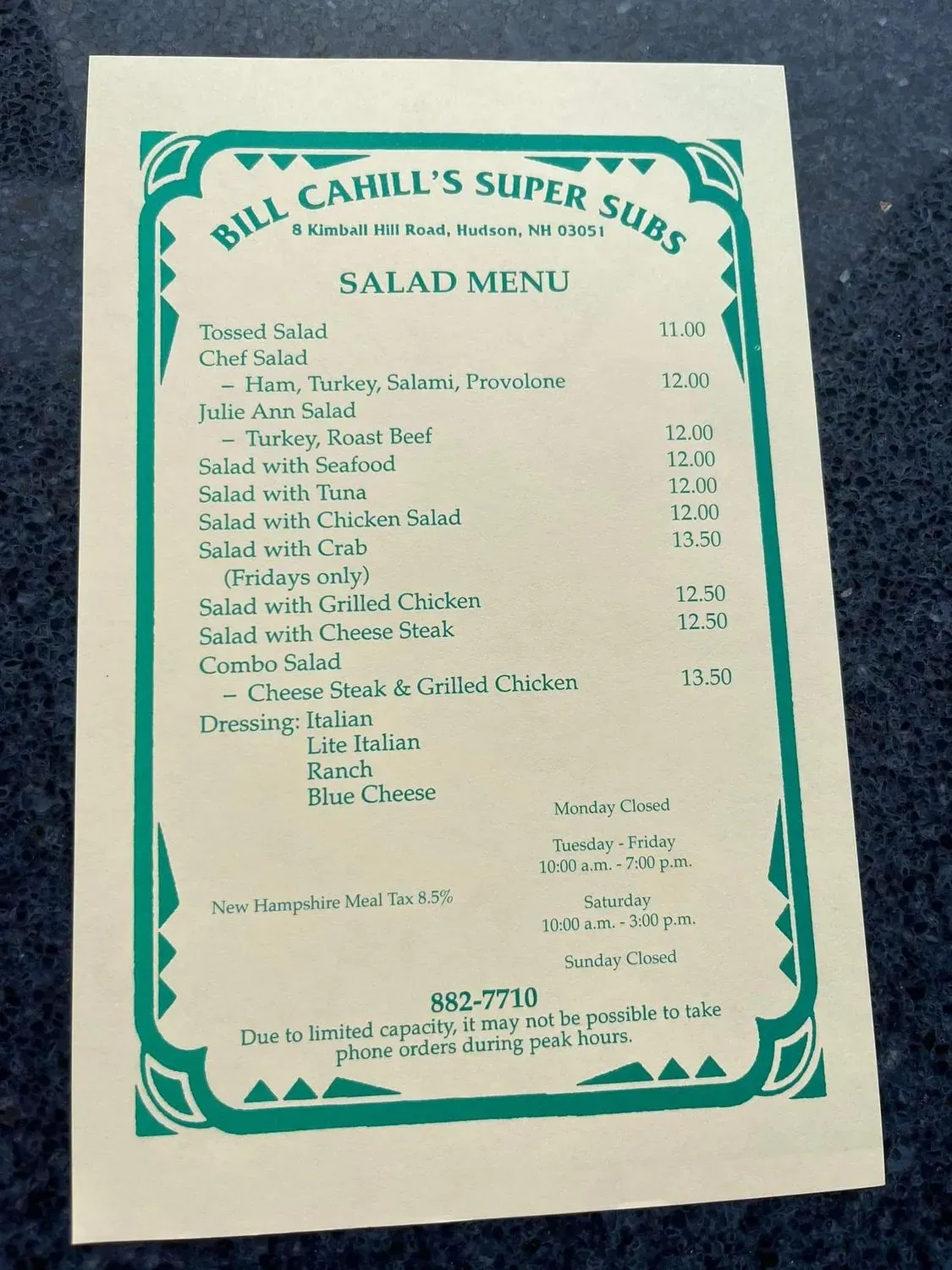 Menu 3