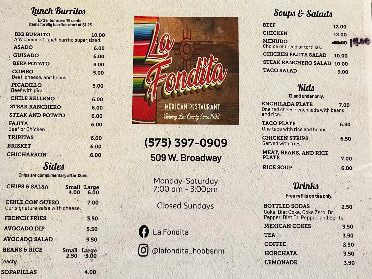 Menu 1