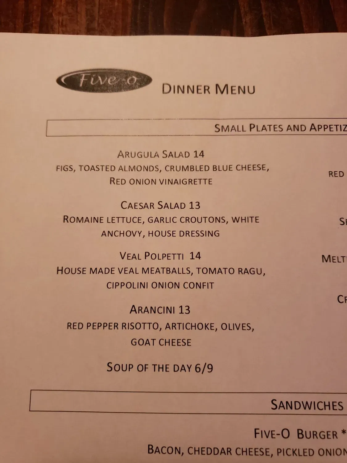 Menu 1