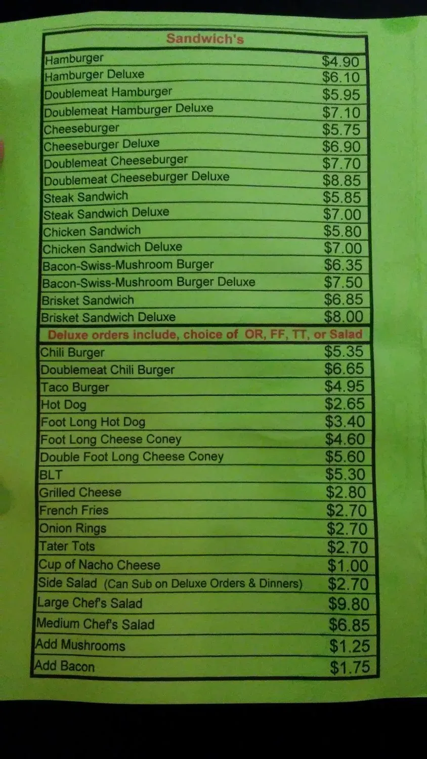 Menu 1