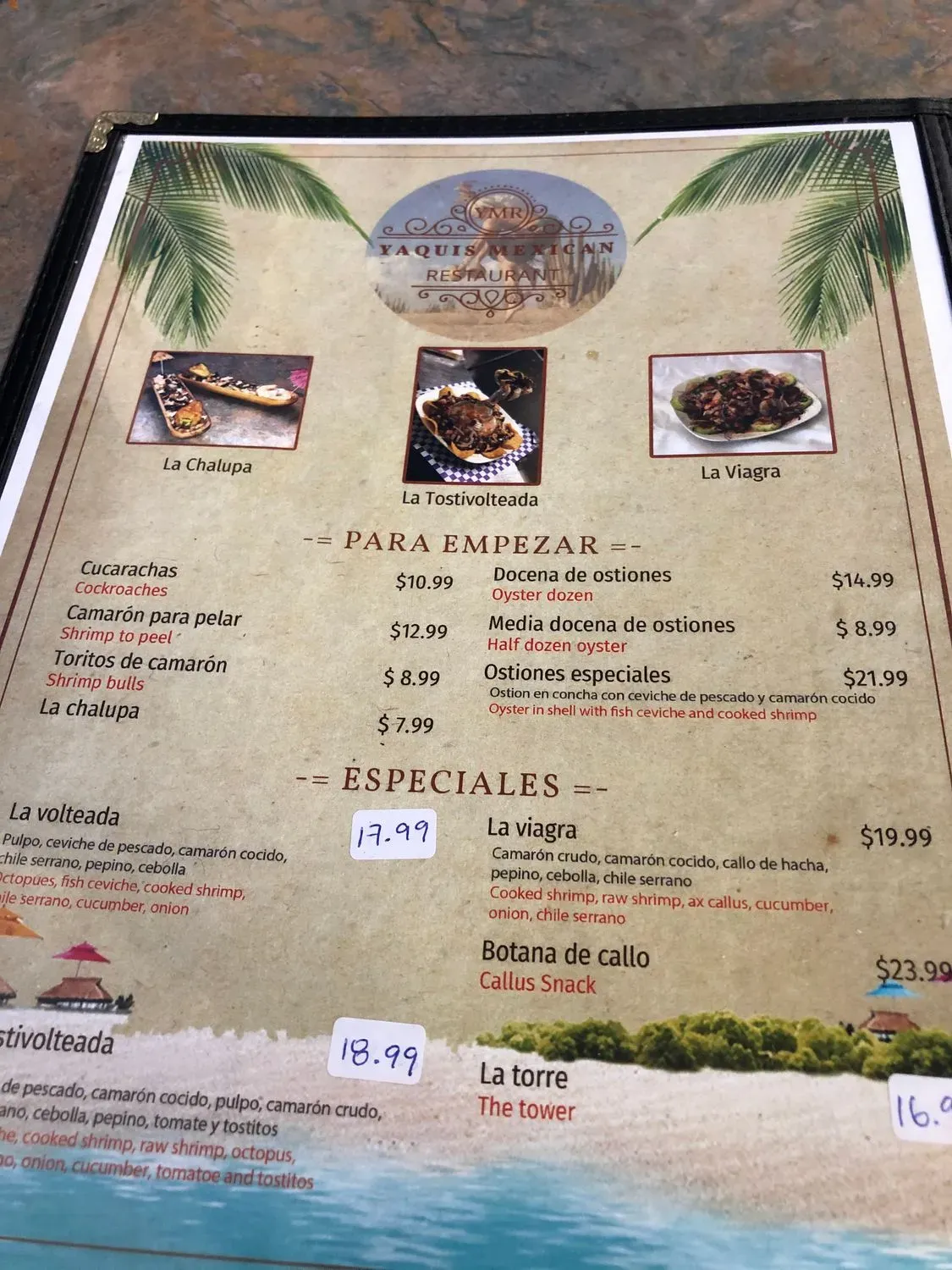 Menu 1