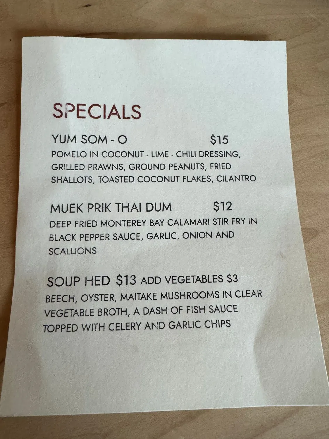 Menu 5