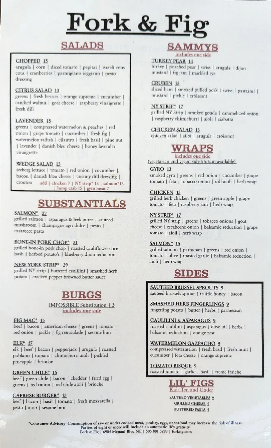 Menu 1