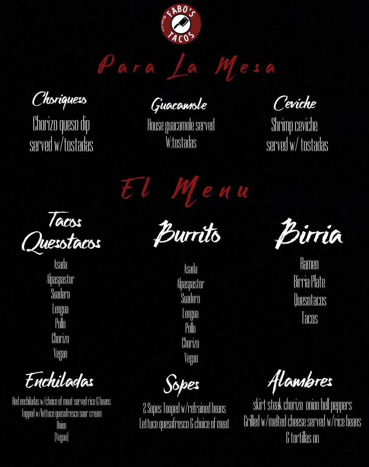 Menu 1