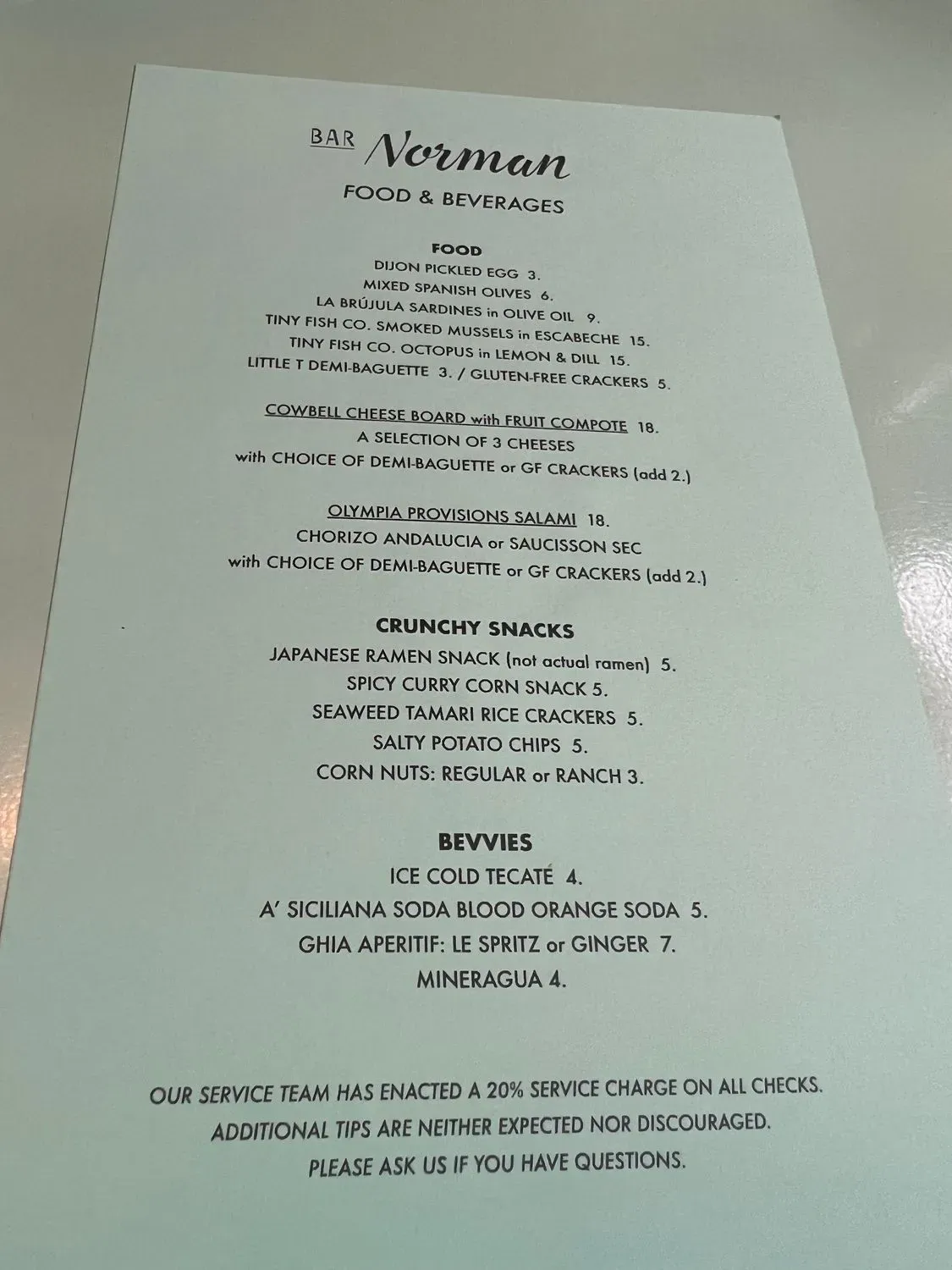 Menu 1