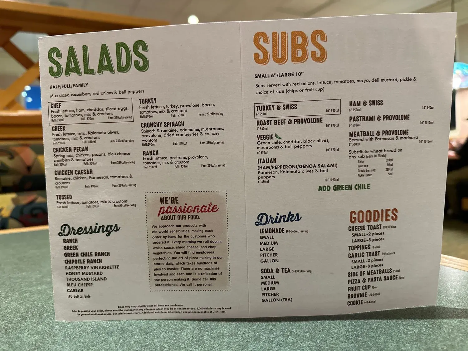 Menu 1