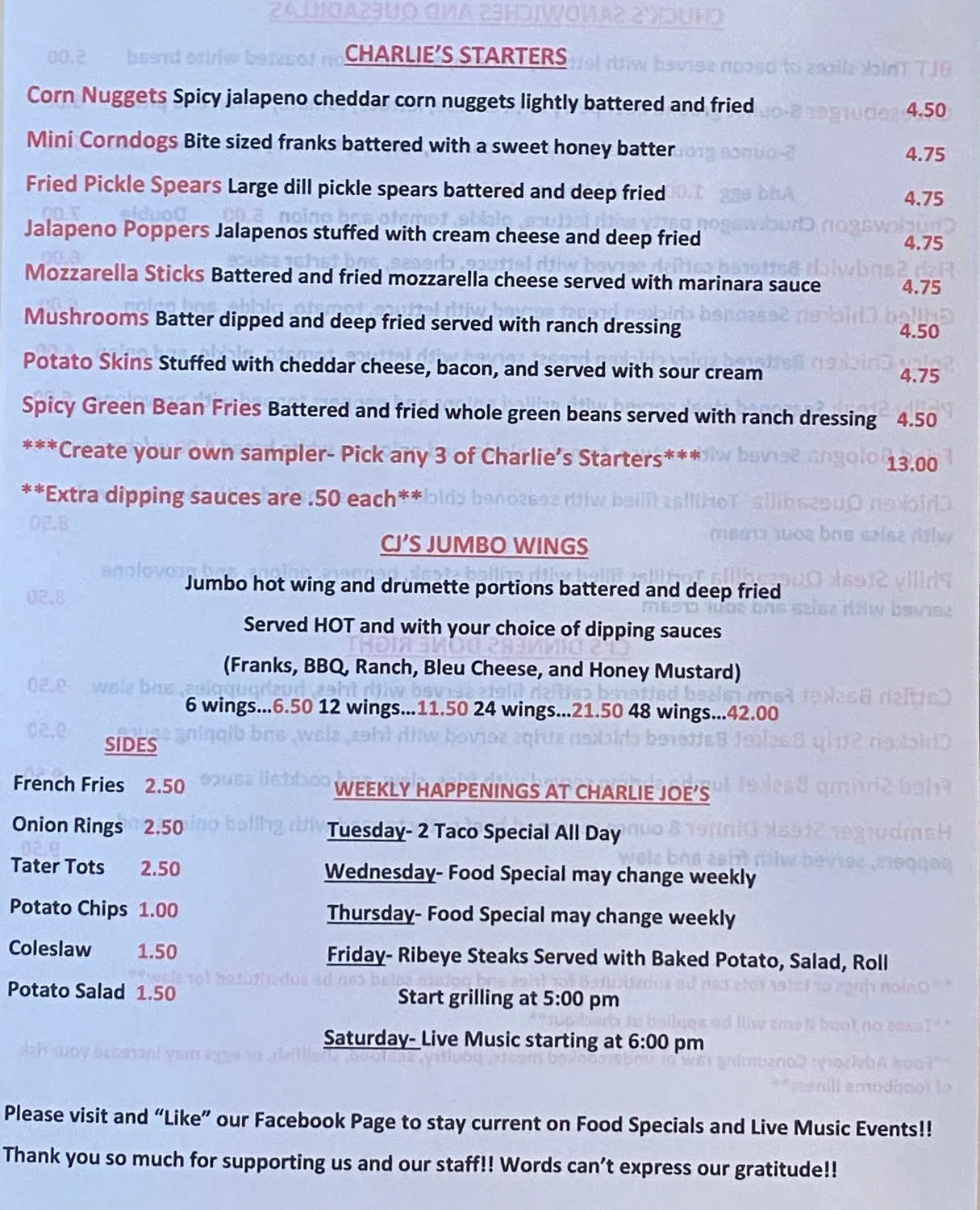 Menu 1