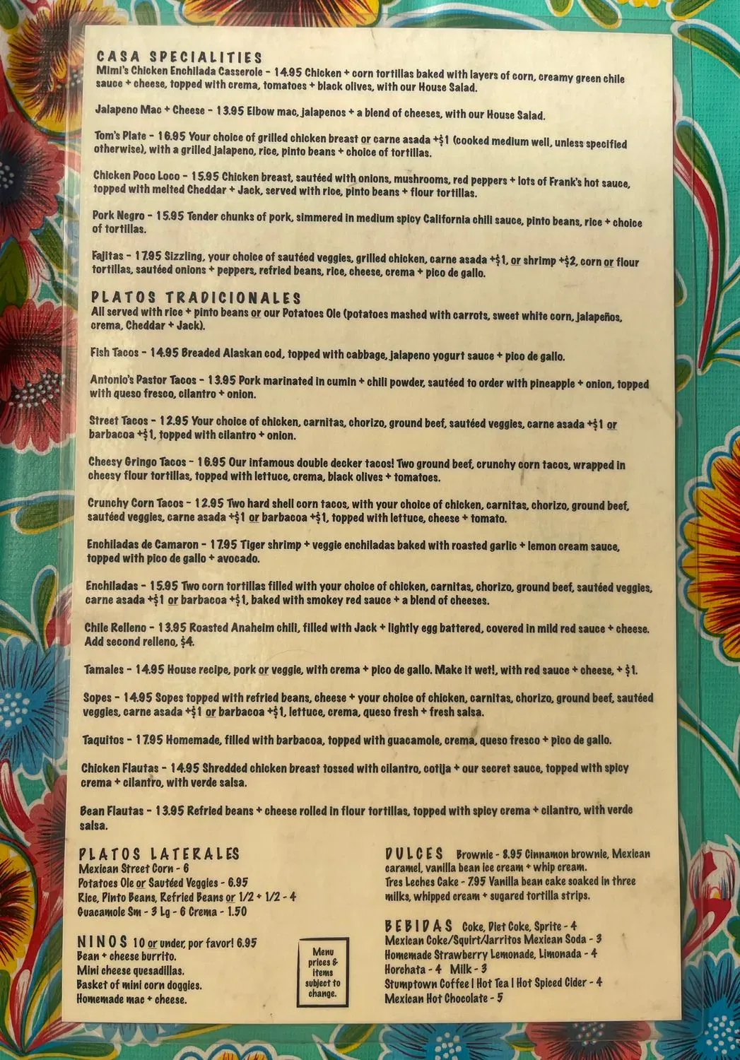 Menu 1