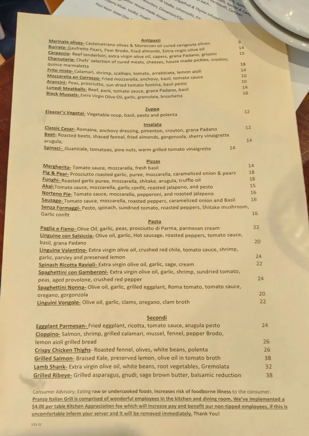 Menu 1