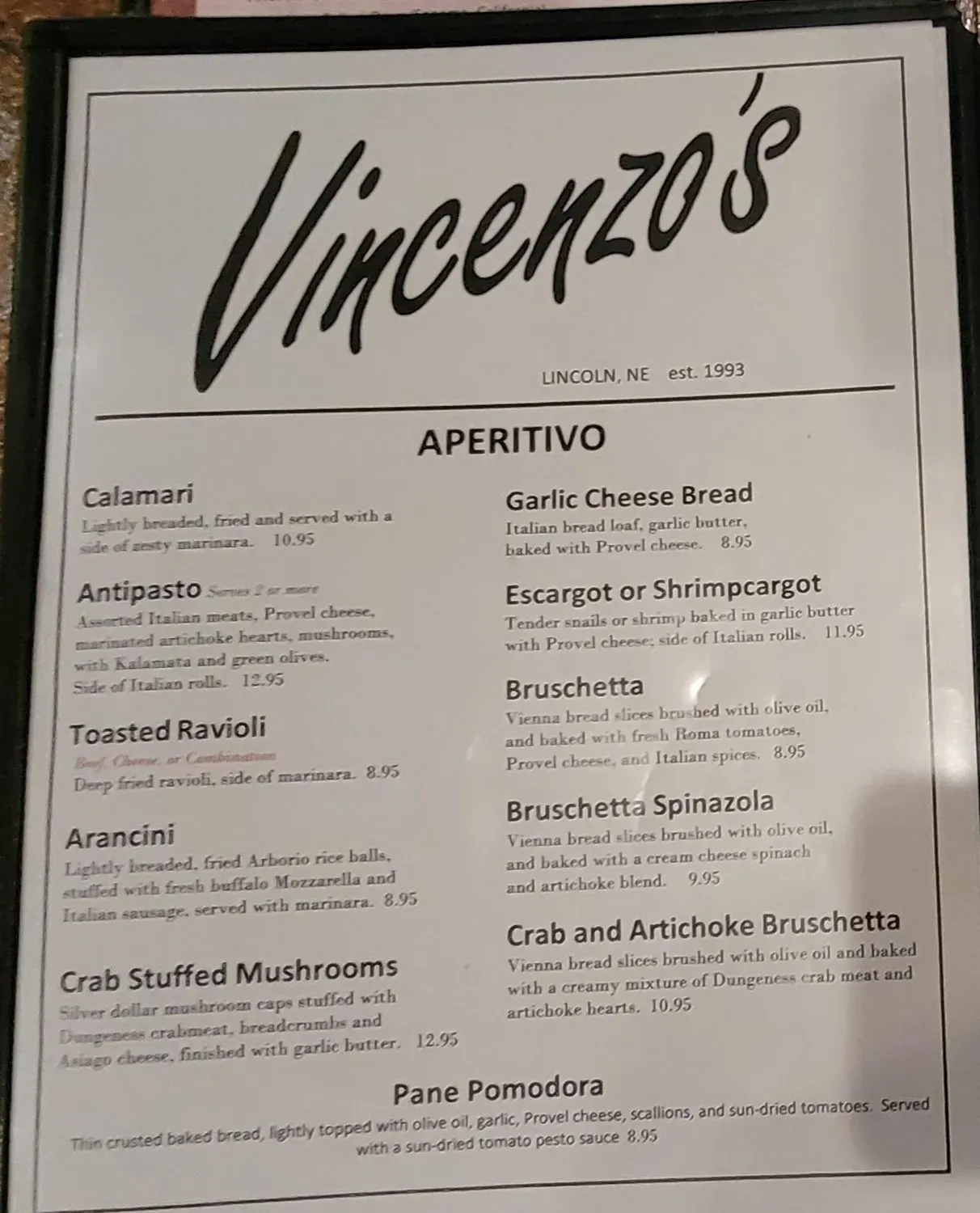 Menu 1