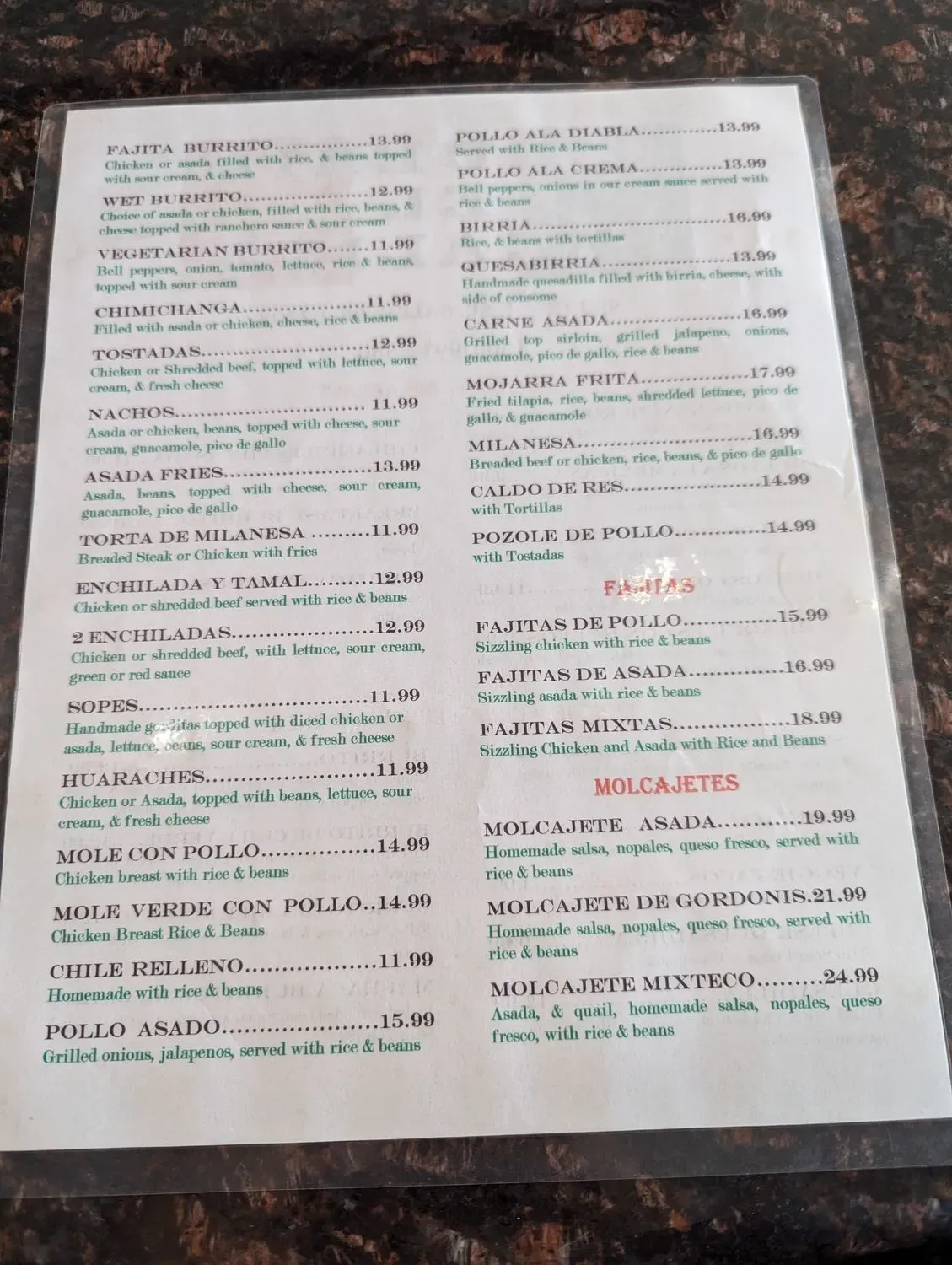 Menu 1