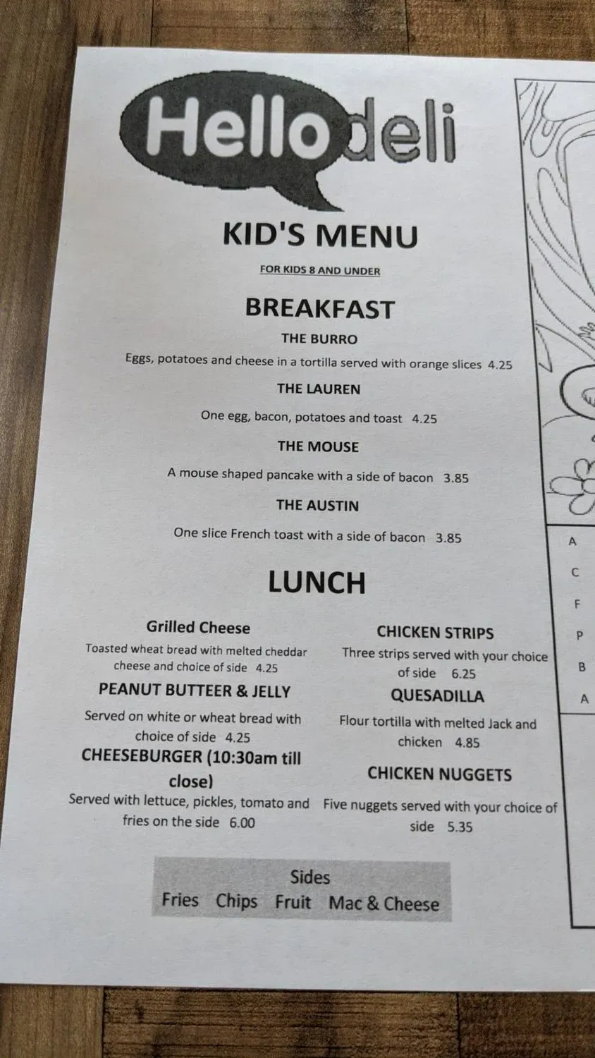 Menu 1