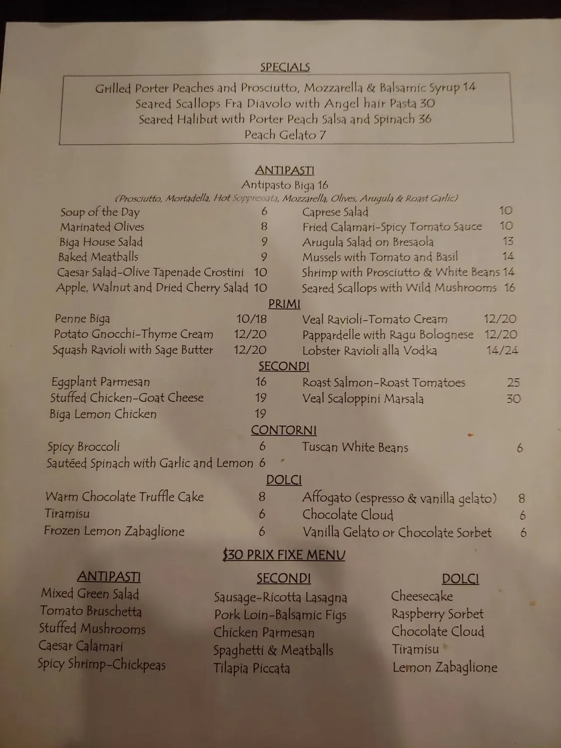 Menu 1