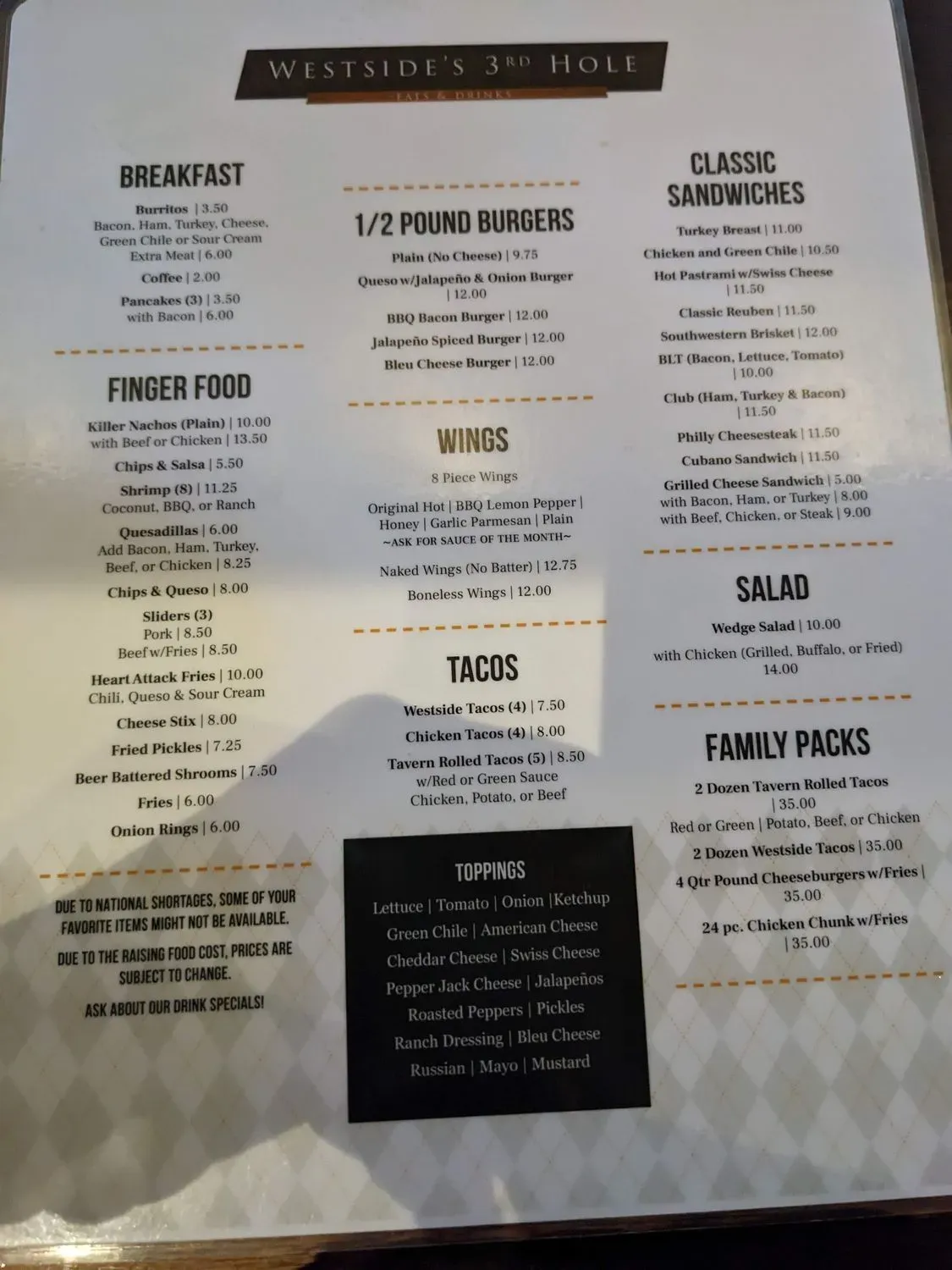 Menu 1