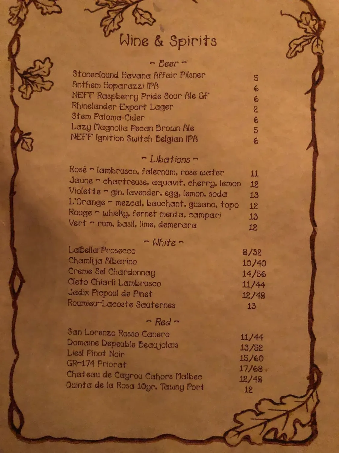 Menu 6