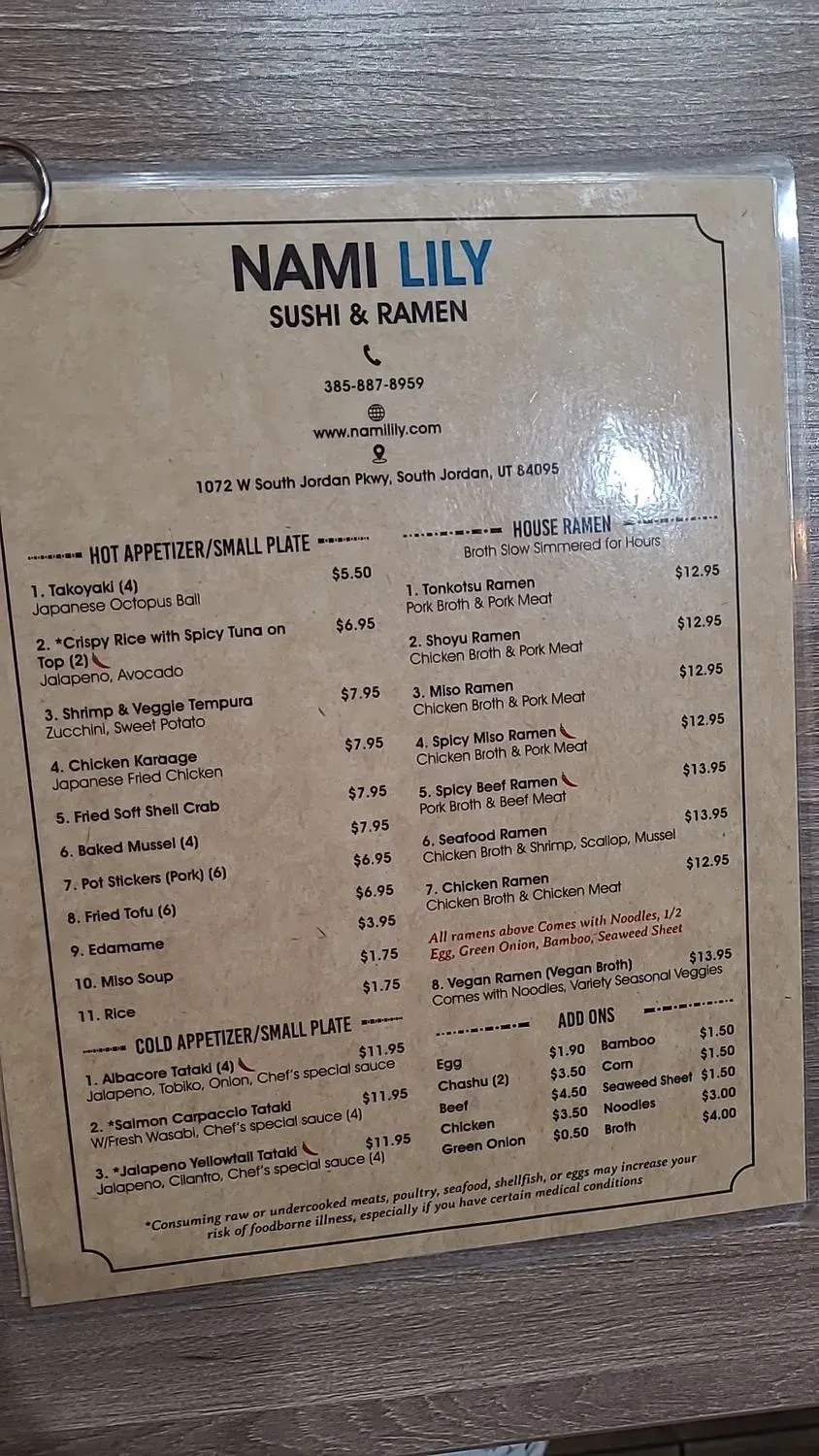 Menu 6