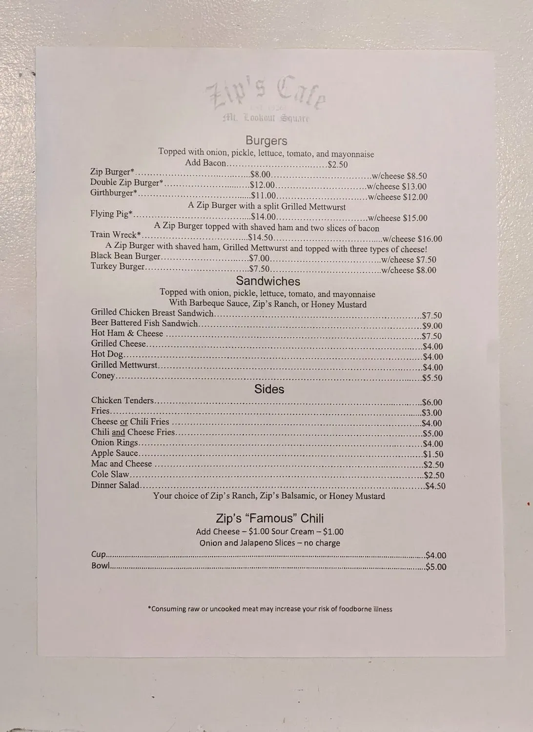 Menu 1