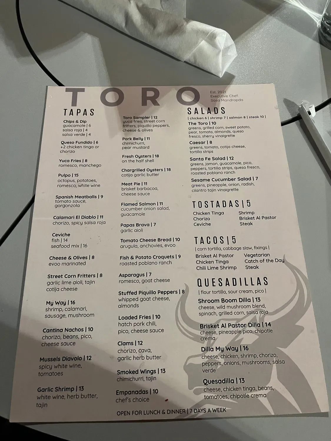 Menu 1