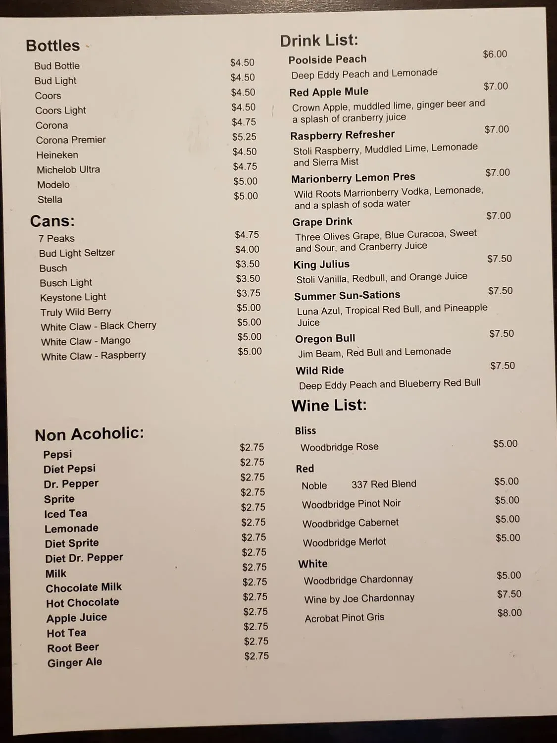 Menu 5