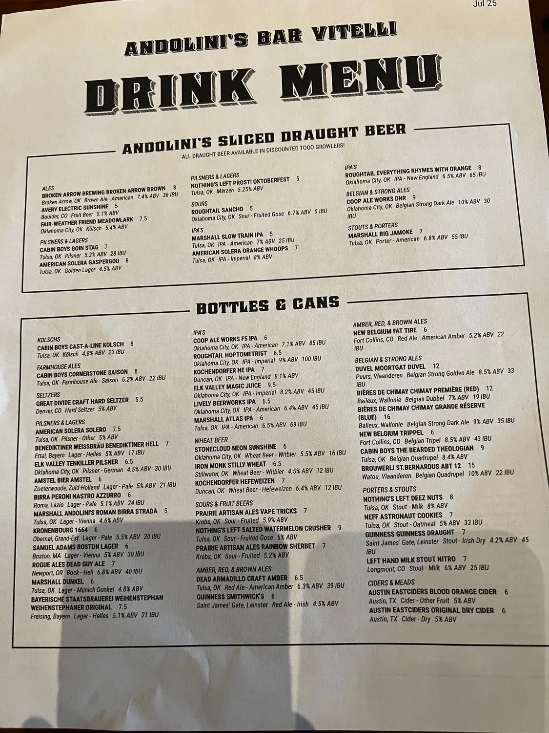 Menu 1