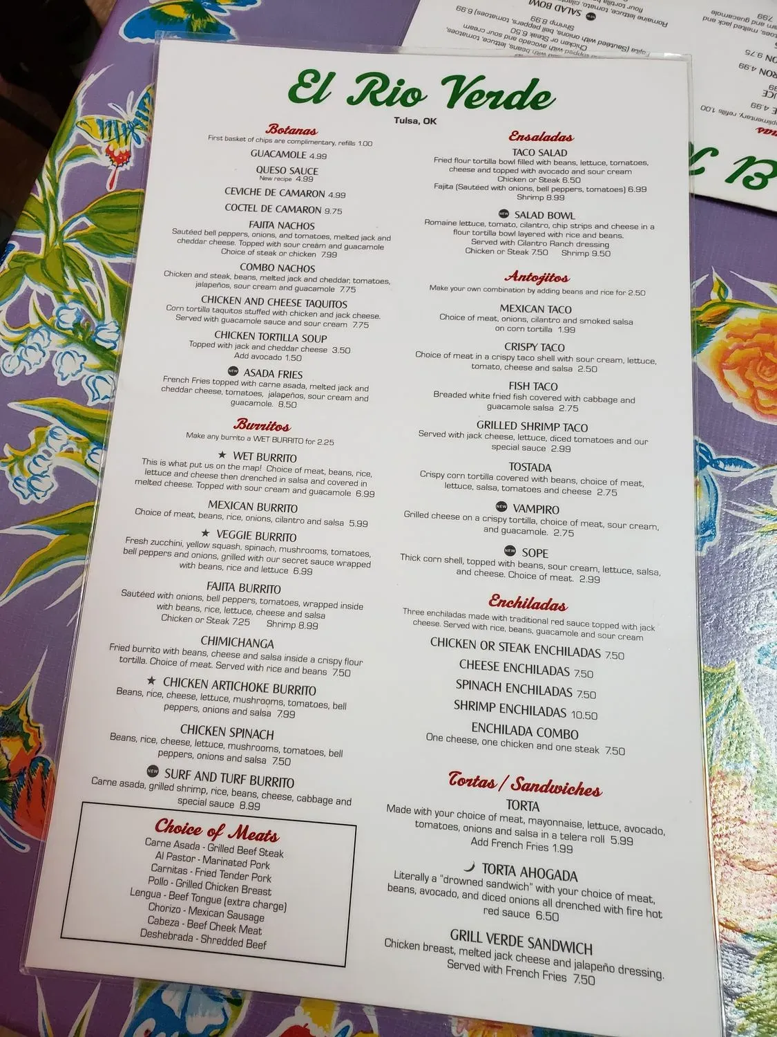 Menu 5