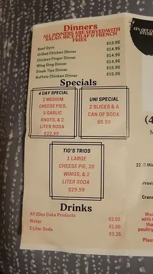 Menu 1