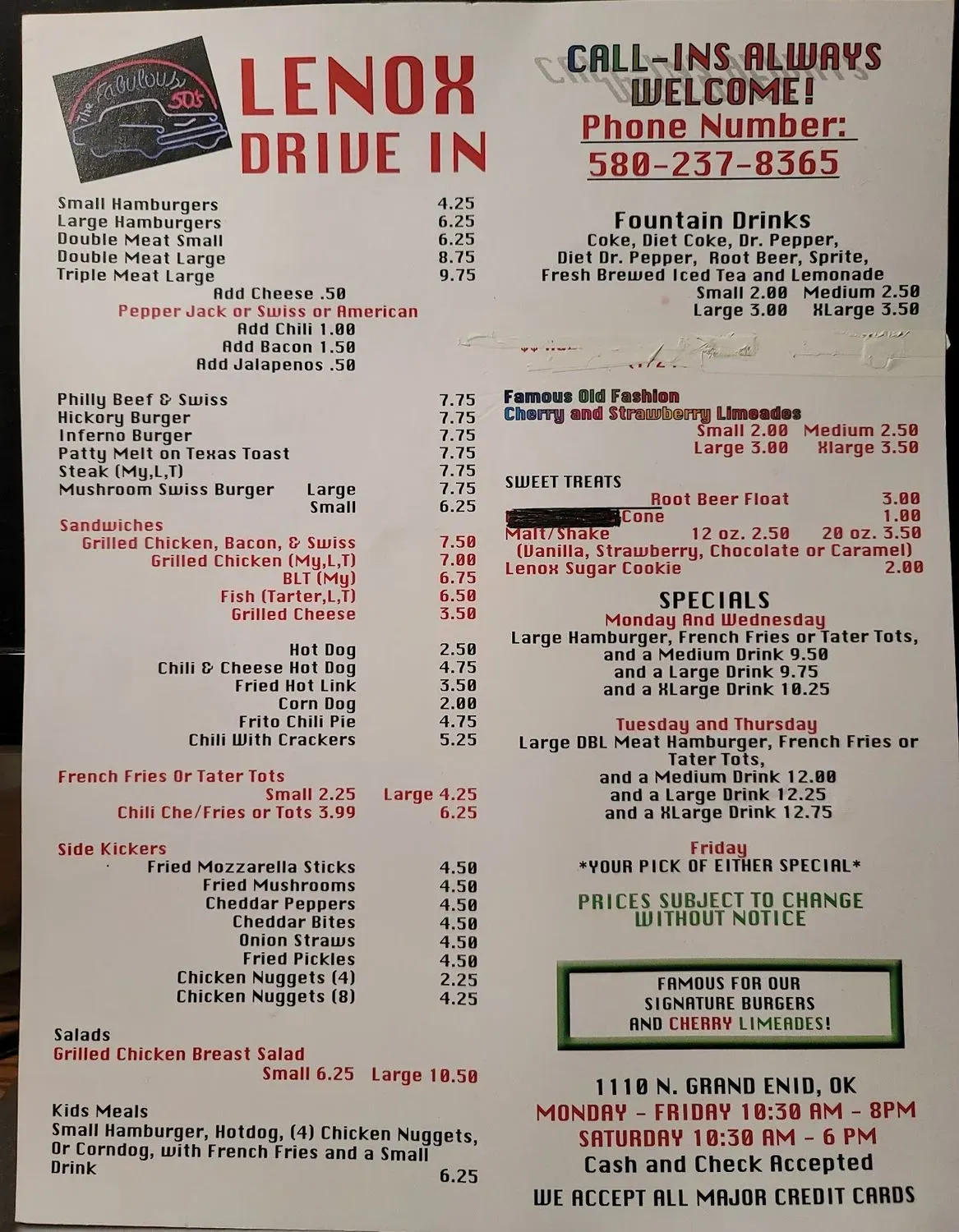 Menu 1