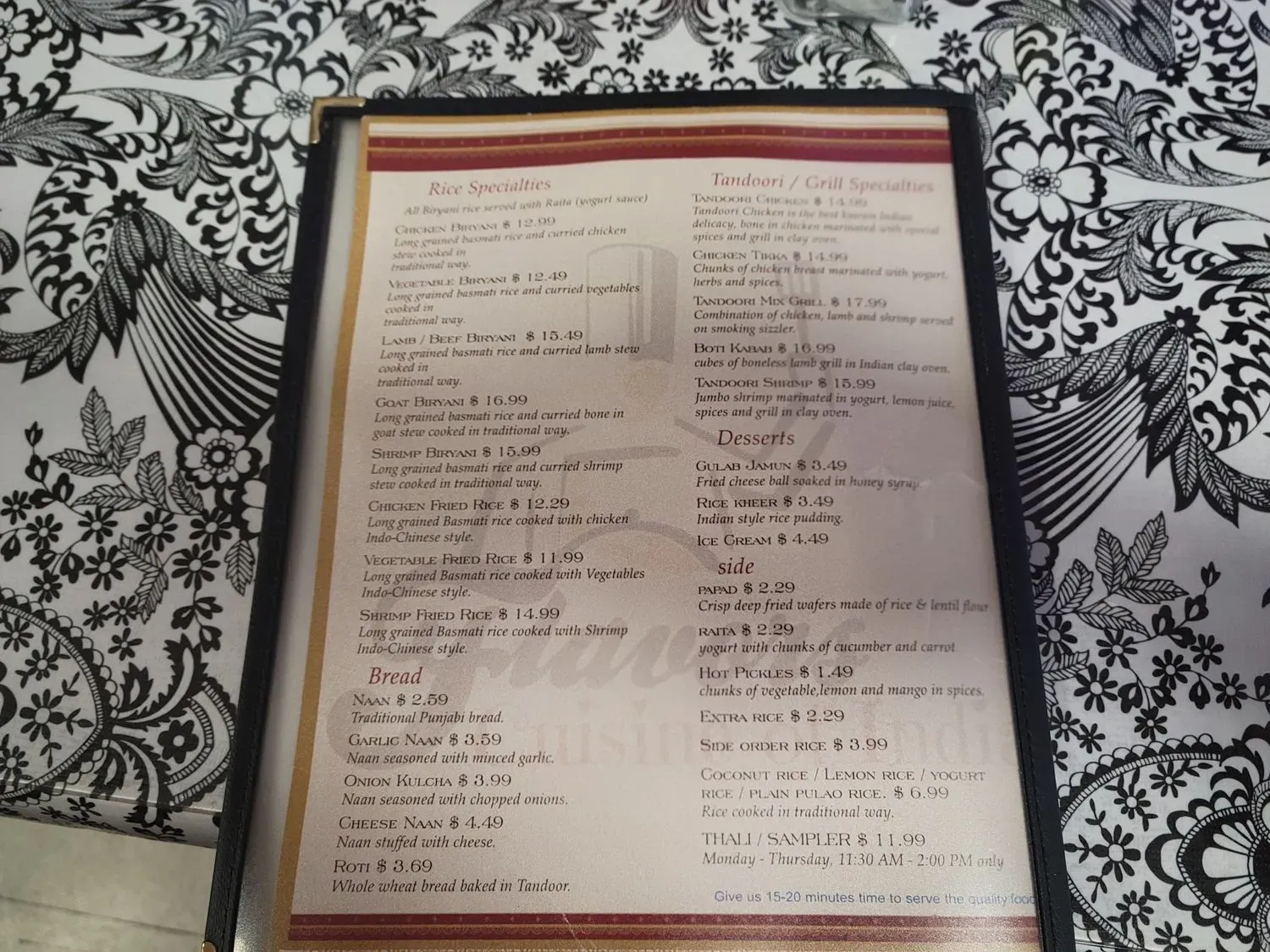 Menu 1