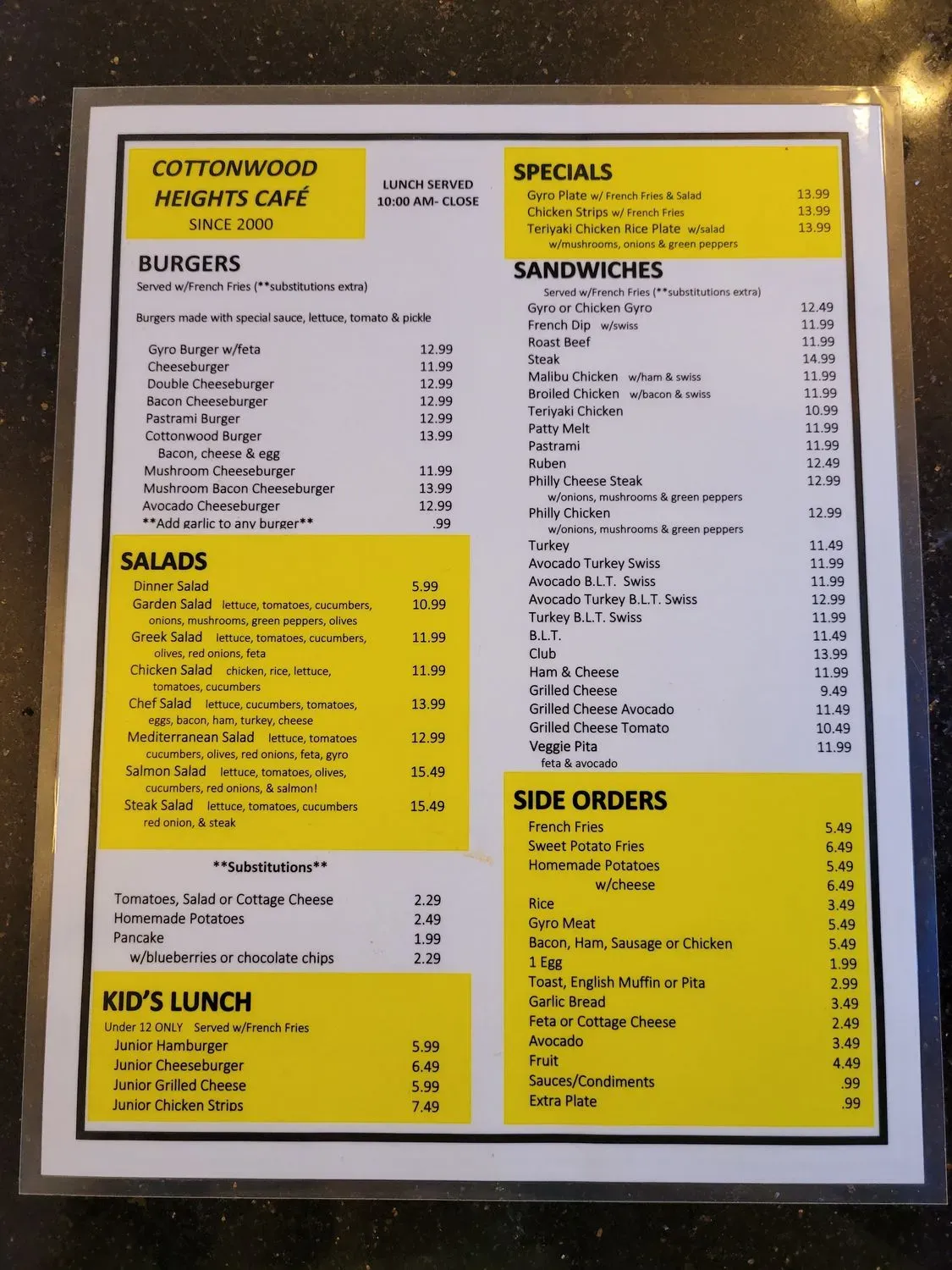 Menu 1