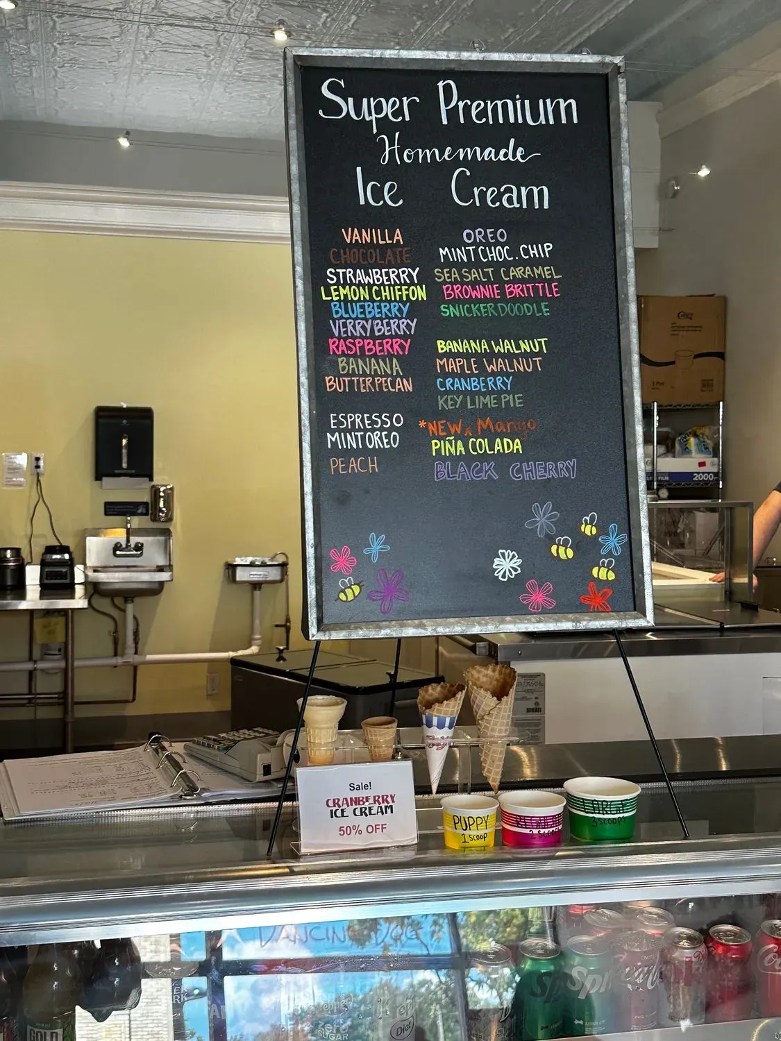 Dancing Dog Ice Cream Menu - Updated October 2025