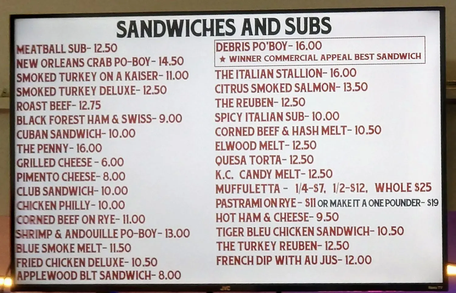 Menu 2